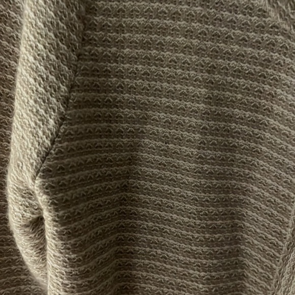 TSE CASHMERE Tick Stitch Ribbed Cardigan, wool/cashmere blend, oatmeal, size XS - Picture 4 of 5